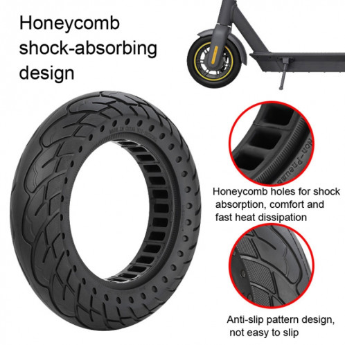 Pour Scooter électrique Ninebot MAX G30, pneu gonflable solide en nid d'abeille 10x2.5 (fente de 44mm rouge) SH701C572-07