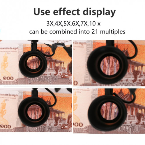 Loupes bandeau avec source de lumière froide et chaude interchangeables combinant 21 multiples différents SH03181570-07