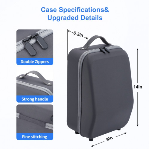 JYS JYS-P5157 pour PS VR2 peut stocker des lunettes VR + poignée sac de rangement antichoc et Anti-pression SJ0343409-07