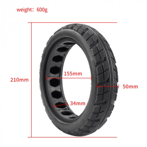 Pour Xiaomi M365 Series Scooter 8,5 x 2,0 pouces Pneu solide en nid d'abeille Pneu gonflable en caoutchouc antidéflagrant (noir) SH901A1891-06