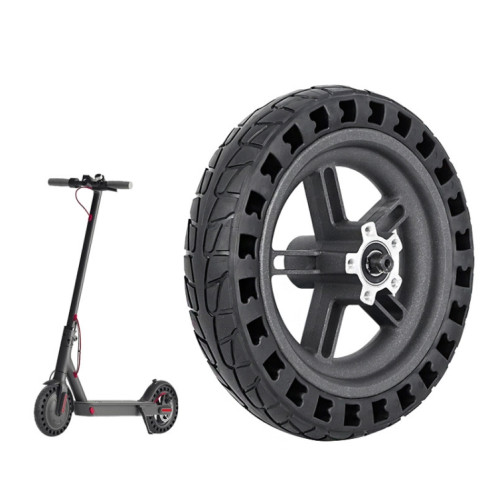 Pour scooter électrique Xiaomi M365, roue arrière de 8,5 pouces, pneu en nid d'abeille solide absorbant les chocs avec moyeu (noir) SH001A1863-06