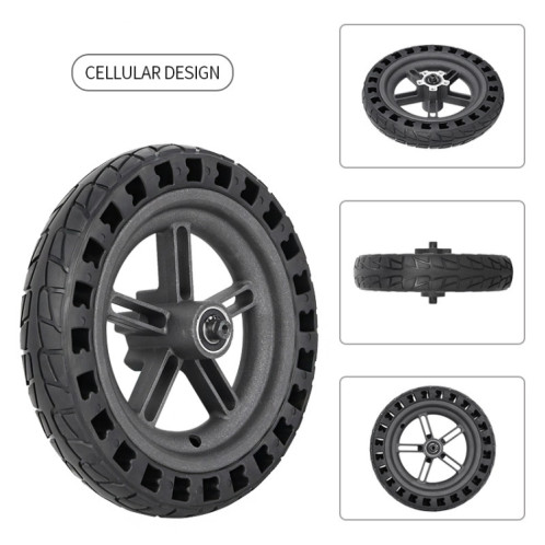 Pour scooter électrique Xiaomi M365, roue arrière de 8,5 pouces, pneu en nid d'abeille solide absorbant les chocs avec moyeu (noir) SH001A1863-06