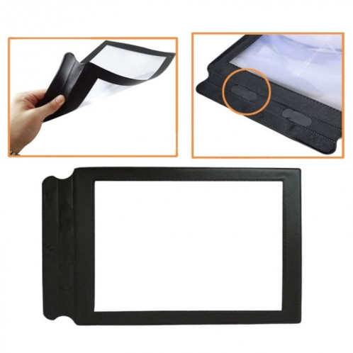 Loupe de lecture A4 en PVC souple, loupe 3X pleine Page SH0431827-06