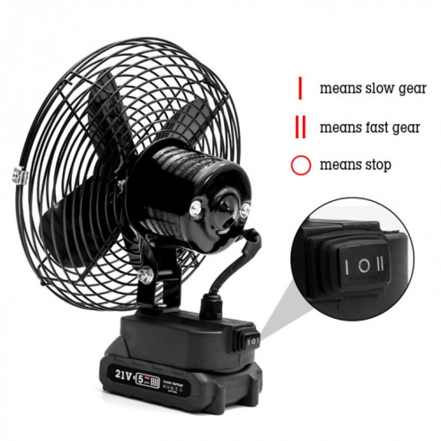 Sèche-cheveux extérieur à ventilateur puissant portable HILDA, prise américaine, style: 8 pouces avec 1 batterie + 1 chargeur (1500 mAh) SH3405950-07