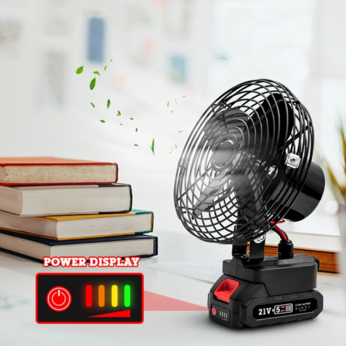 Sèche-cheveux extérieur à ventilateur puissant portable HILDA, prise américaine, style: 6 pouces avec 2 batteries + 1 chargeur (3000 mAh) SH3404624-07