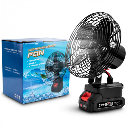 Sèche-cheveux extérieur à ventilateur puissant portable HILDA, prise américaine, style: 8 pouces avec 1 batterie + 1 chargeur (1500 mAh) SH3405950-07