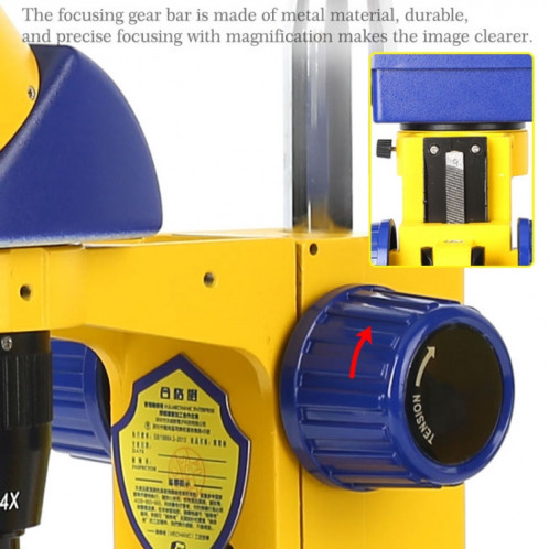 Le Microscope stéréo trinoculaire mécanique MC-75TimatX de qualité industrielle peut se connecter à un écran HD SM22021357-011