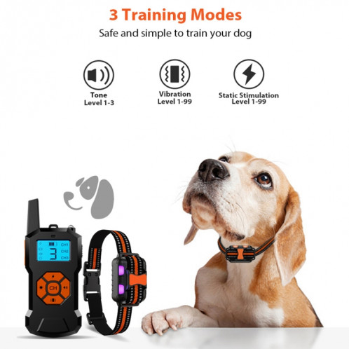 Dispositif de dressage de chien télécommandé électronique Collier de choc de dressage pour animaux de compagnie, spécification: pour un chien SH2401502-07