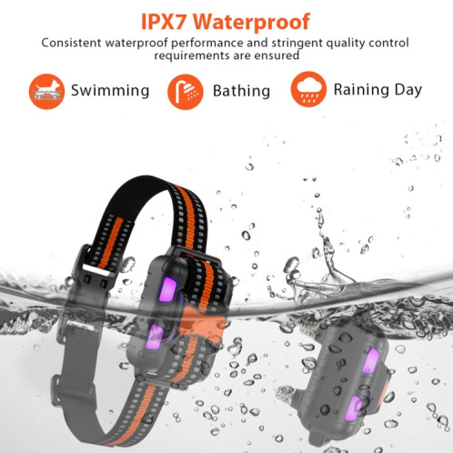 Dispositif de dressage de chien télécommandé électronique Collier de choc de dressage pour animaux de compagnie, Uniquement collier SH24021144-07