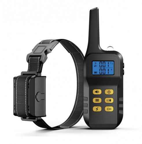 Collier étanche de formation de choc électrique intelligent pour animaux de compagnie, dispositif de dressage de chien télécommandé de 1000 m, spécification: jaune SH80011701-09