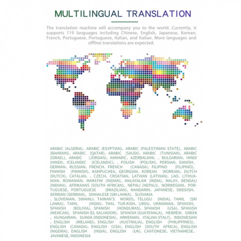 Traducteur WiFi à écran HD de 2,88 pouces, 139 langues, traducteur vocal, enregistrement de photos, stylo traducteur (gris foncé) SH801A367-012