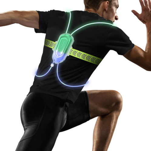 Feux de course LED pour Sports de plein air, marche, équitation, gilet d'éclairage d'avertissement, course de nuit, lumières de pêche (blanc) SH501A1092-012