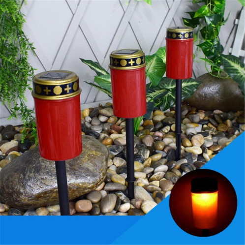 Lumière de tombe à induction solaire, bougie d'extérieur à LED étanche, spécification: avec clous de terre rouges SH5902597-07