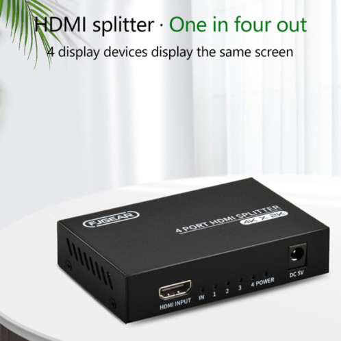 Répartiteur audio/vidéo HD FJGEAR FJ-SM4K104 Répartiteur HDMI 1 en 4 () SF501A1653-010
