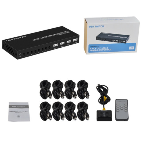 FJGEAR FJ-U804 Extension de commutateur de partage USB2.0 8 entrées 4 sorties SF07181788-011