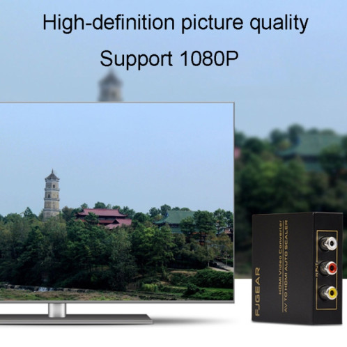 Convertisseur AV vers HDMI FJGEAR FJ-AH1308 avec mise à l'échelle automatique SF07701875-09