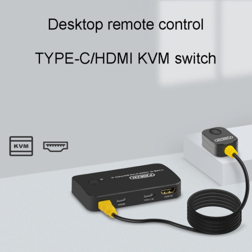 Commutateur KVM FJGEAR FJ-TYH201 Type-C/HDMI avec contrôleur de bureau SF07981043-012