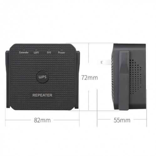 Répéteur Wifi 2.4G 300M, amplificateur Wifi avec 1 Port LAN, prise US SH19011684-08