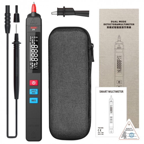 BSIDE Z5 stylo intelligent multimètre rétro-éclairage LCD 6000 comptes détecteur de tension automatique SB091369-014