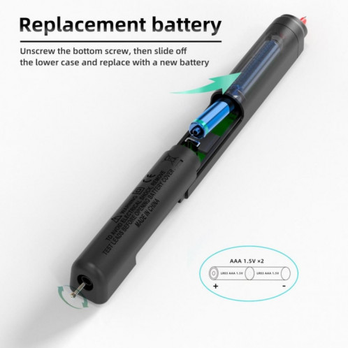 BSIDE Z5 stylo intelligent multimètre rétro-éclairage LCD 6000 comptes détecteur de tension automatique SB091369-014