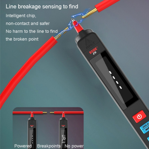 BSIDE Z5 stylo intelligent multimètre rétro-éclairage LCD 6000 comptes détecteur de tension automatique SB091369-014