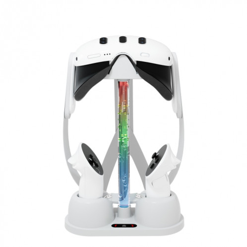 Support de stockage de base de chargement pour lunettes Meta Quest 3 VR, avec lumière RVB froide (blanc) SH701A1002-07