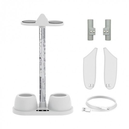 Support de stockage de base de chargement pour lunettes Meta Quest 3 VR, avec lumière RVB froide (blanc) SH701A1002-07