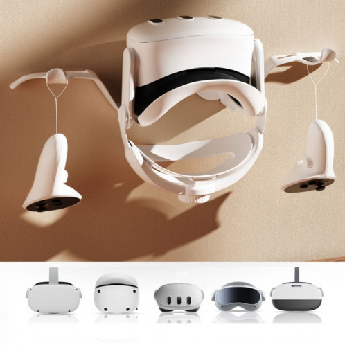 Support de rangement mural universel iplay VR pour Oculus Quest 3/2 Pico 4/3 PS5 VR (blanc) SI901A485-08
