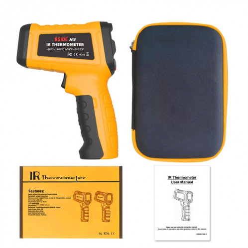 Thermomètre infrarouge haute température BSIDE H3 Thermomètre portable sans contact SB104982-011