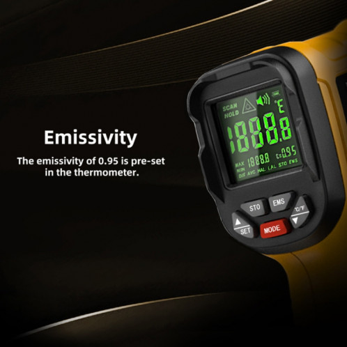 Thermomètre infrarouge haute température BSIDE H3 Thermomètre portable sans contact SB104982-011