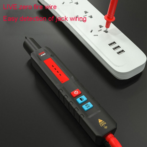 BSIDE A40 thermomètre infrarouge Type de stylo électrique multimètre Intelligent VFC testeur de tension d'inverseur (anglais sans batterie) SB201A1112-014