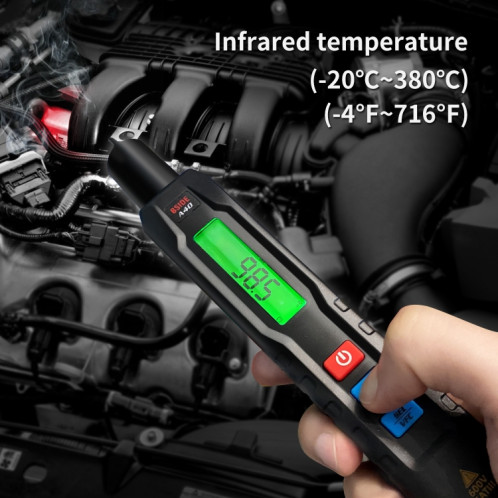 BSIDE A40 thermomètre infrarouge Type de stylo électrique multimètre Intelligent VFC testeur de tension d'inverseur (anglais sans batterie) SB201A1112-014