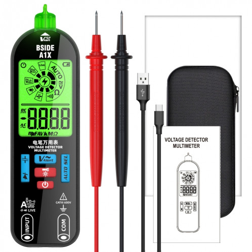 BSIDE A1X Mini stylo électrique numérique modèle de charge de multimètre de mérite automatique intelligent, spécification: avec pack d'outils SB82021583-012
