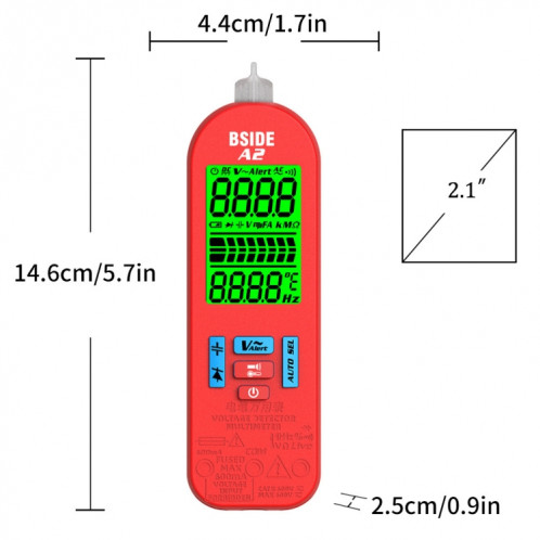 Modèle de charge de multimètre à crayon à sélection automatique mini numérique BSIDE A2, spécification: avec pack d'outils SB9202912-012