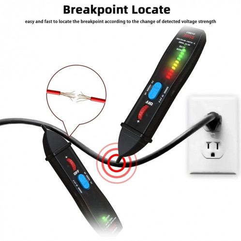 BSIDE AVD07 stylo électrique intelligent double Mode testeur de tension ca à détection de point de rupture sans Contact SB1099780-017