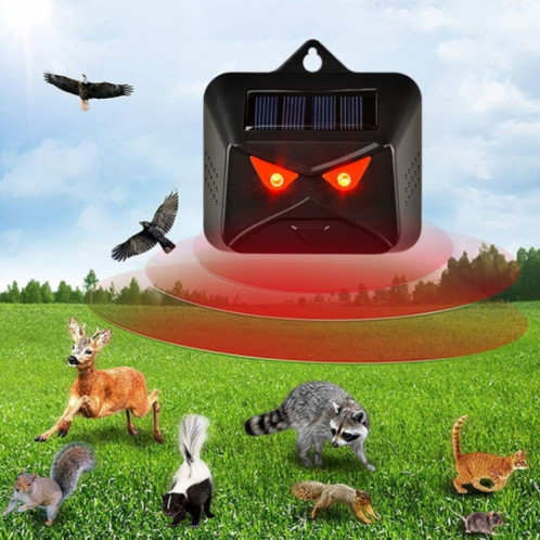 Répulsif solaire pour animaux, étanche, dissuasion des animaux, avec lumière LED rouge, 4 pièces/boîte SH1168353-08