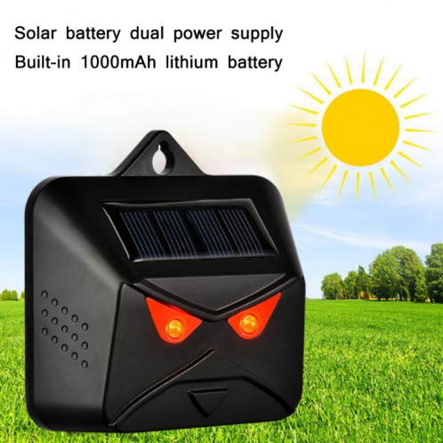 Répulsif solaire pour animaux, étanche, dissuasion des animaux, avec lumière LED rouge, 4 pièces/boîte SH1168353-08