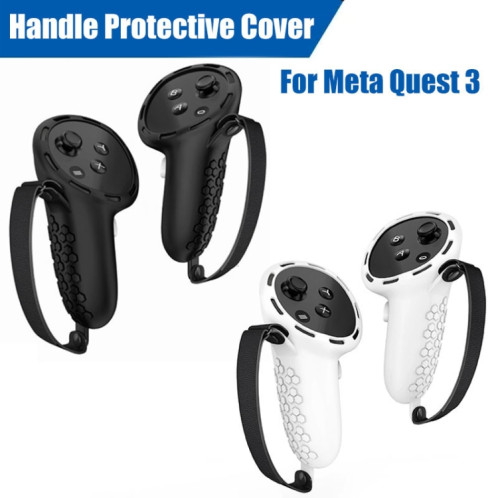 Housse de protection antidérapante en Silicone pour contrôleur Meta Quest 3, accessoires VR (noir) SH201A1356-05