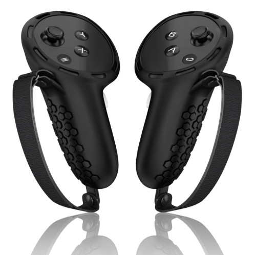 Housse de protection antidérapante en Silicone pour contrôleur Meta Quest 3, accessoires VR (noir) SH201A1356-05