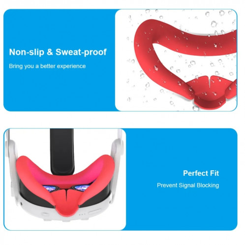 Pour Meta Quest 3 Masque pour les yeux en silicone avec coussinet nasal (blanc) SH801B700-06