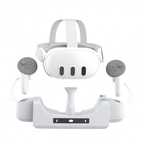 Base de chargement pour casque Meta Quest 3 VR, support de charge rapide mural avec indicateur LED (gris blanc) SH201A1932-011