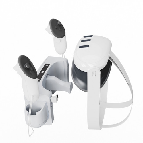 Base de chargement pour casque Meta Quest 3 VR, support de charge rapide mural avec indicateur LED (gris blanc) SH201A1932-011