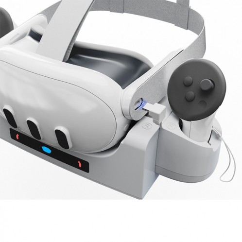Base de chargement pour casque Meta Quest 3 VR, support de charge rapide mural avec indicateur LED (gris blanc) SH201A1932-011