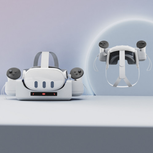 Base de chargement pour casque Meta Quest 3 VR, support de charge rapide mural avec indicateur LED (gris blanc) SH201A1932-011