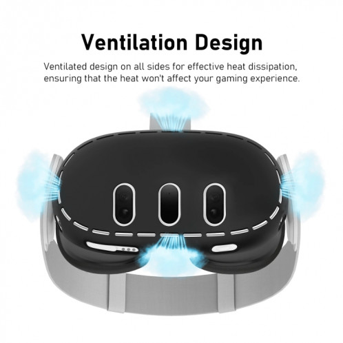 Étui de protection pour casque Meta Quest 3, coque anti-rayures, Anti-transpiration, accessoire VR (gris clair) SH401B479-08