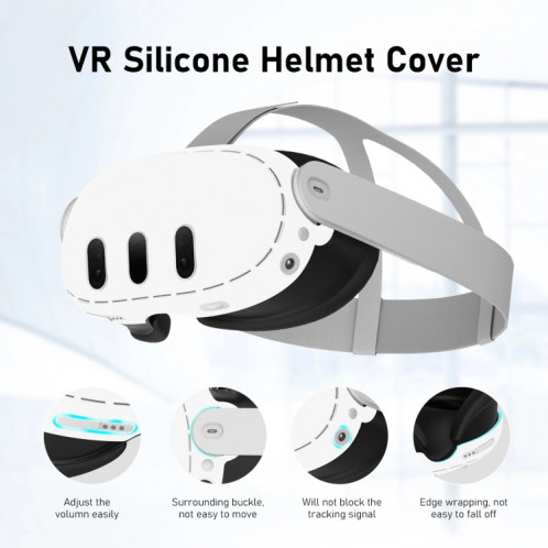 Étui de protection pour casque Meta Quest 3, coque anti-rayures, Anti-transpiration, accessoire VR (gris clair) SH401B479-08
