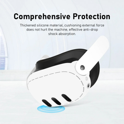 Étui de protection pour casque Meta Quest 3, coque anti-rayures, Anti-transpiration, accessoire VR (gris clair) SH401B479-08