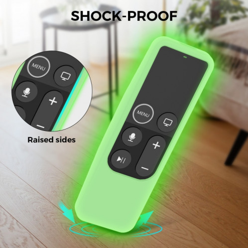 Pour Apple TV HD / 4K + AirTag AhaStyle PT175 Tracker de télécommande 2 en 1 Housse de protection en silicone (bleu) SA901B777-08