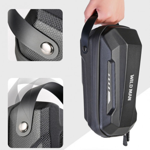 WILD MAN Scooter EVA Hard Shell avant sac pliant vélo sac suspendu à dégagement rapide, taille: 2L (noir) SW101A401-011