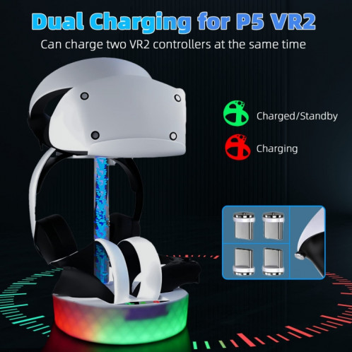 Pour PS VR2 iplay coloré support de stockage de charge poignée Base de charge magnétique HBP-505 SI98011513-07